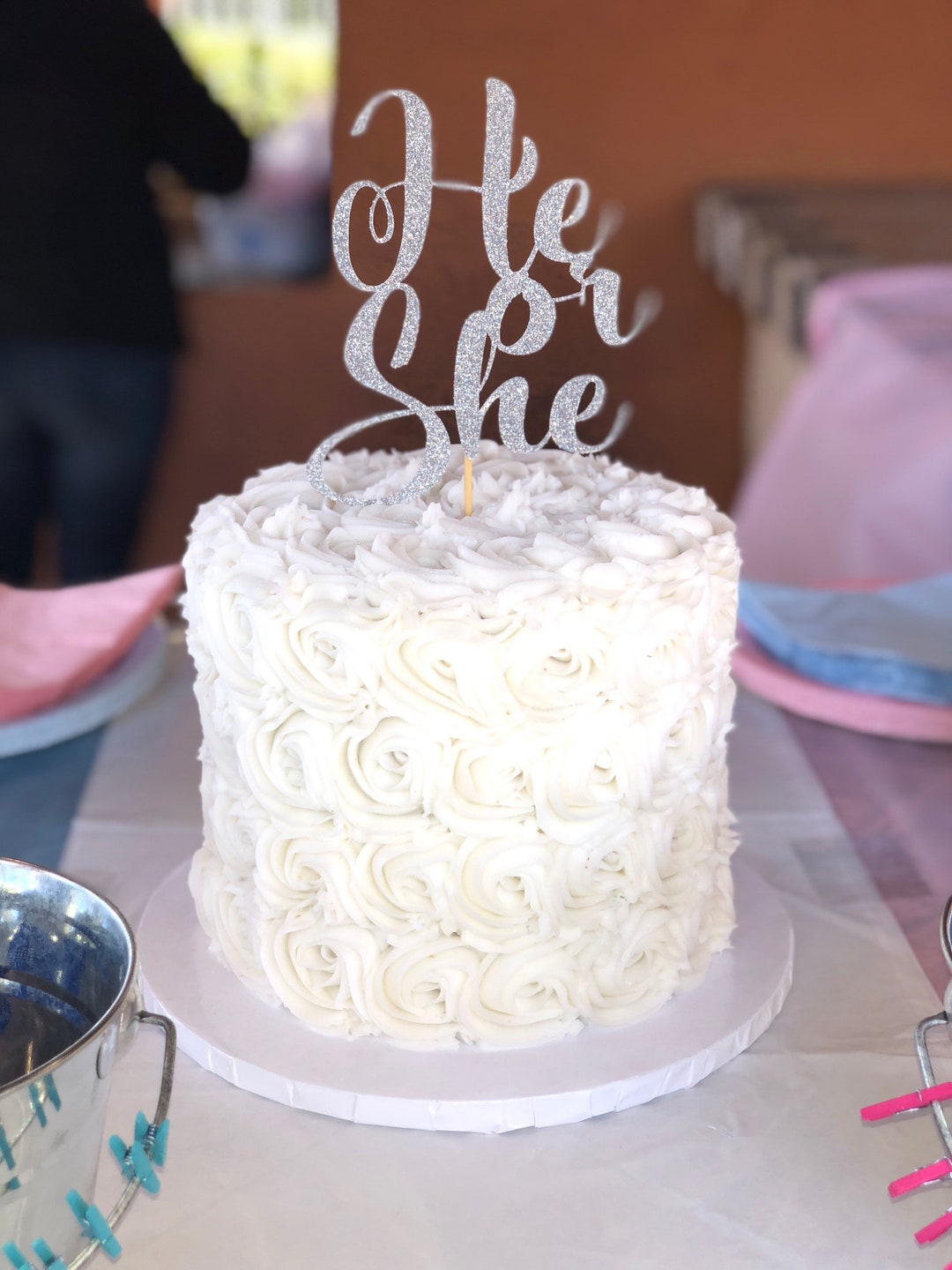 Custom Glitter Cardstock Cake Topper Etsy