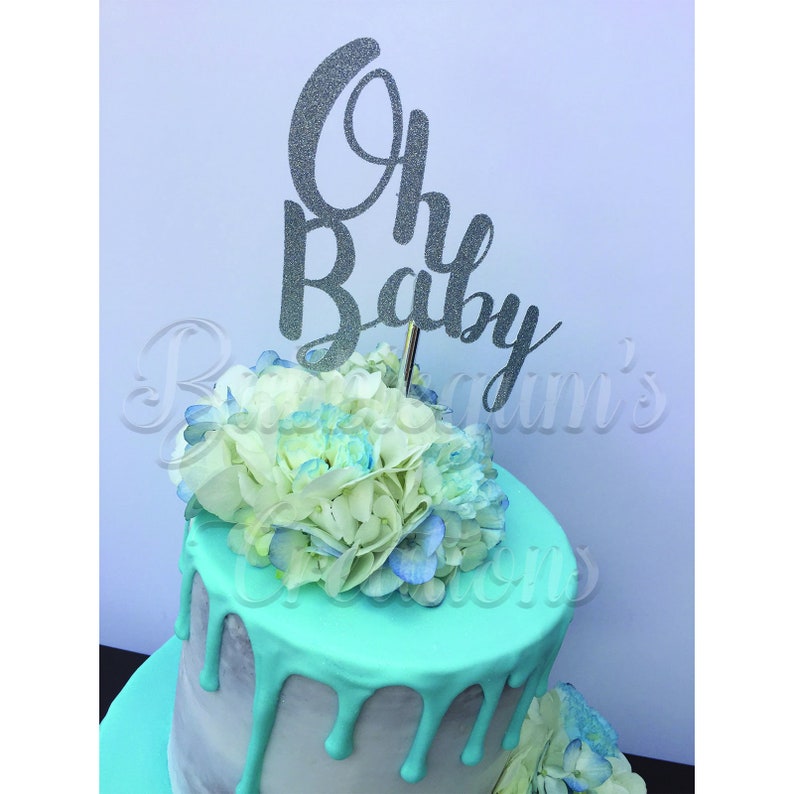 Custom Glitter Cardstock Cake Topper image 2