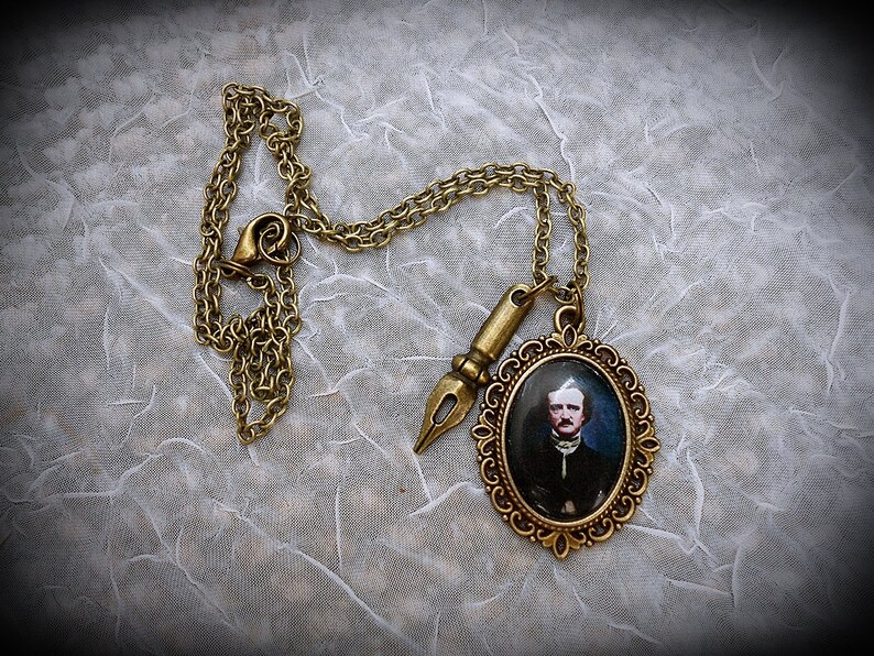 Edgar Allan Poe Necklace Etsy