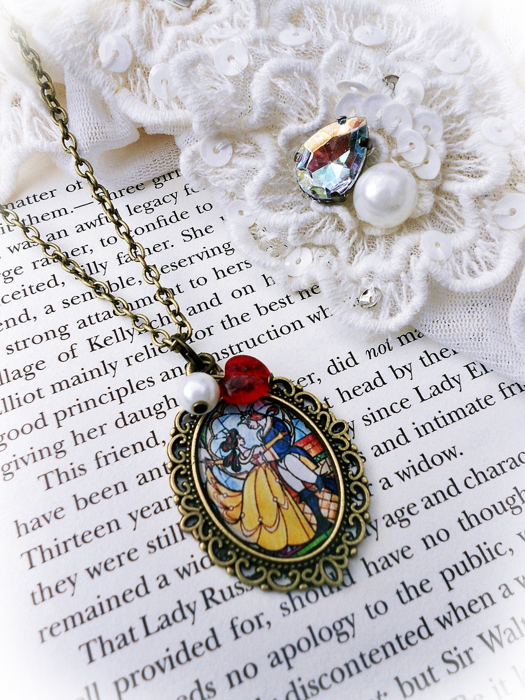 Beauty and the Beast Necklace - Etsy