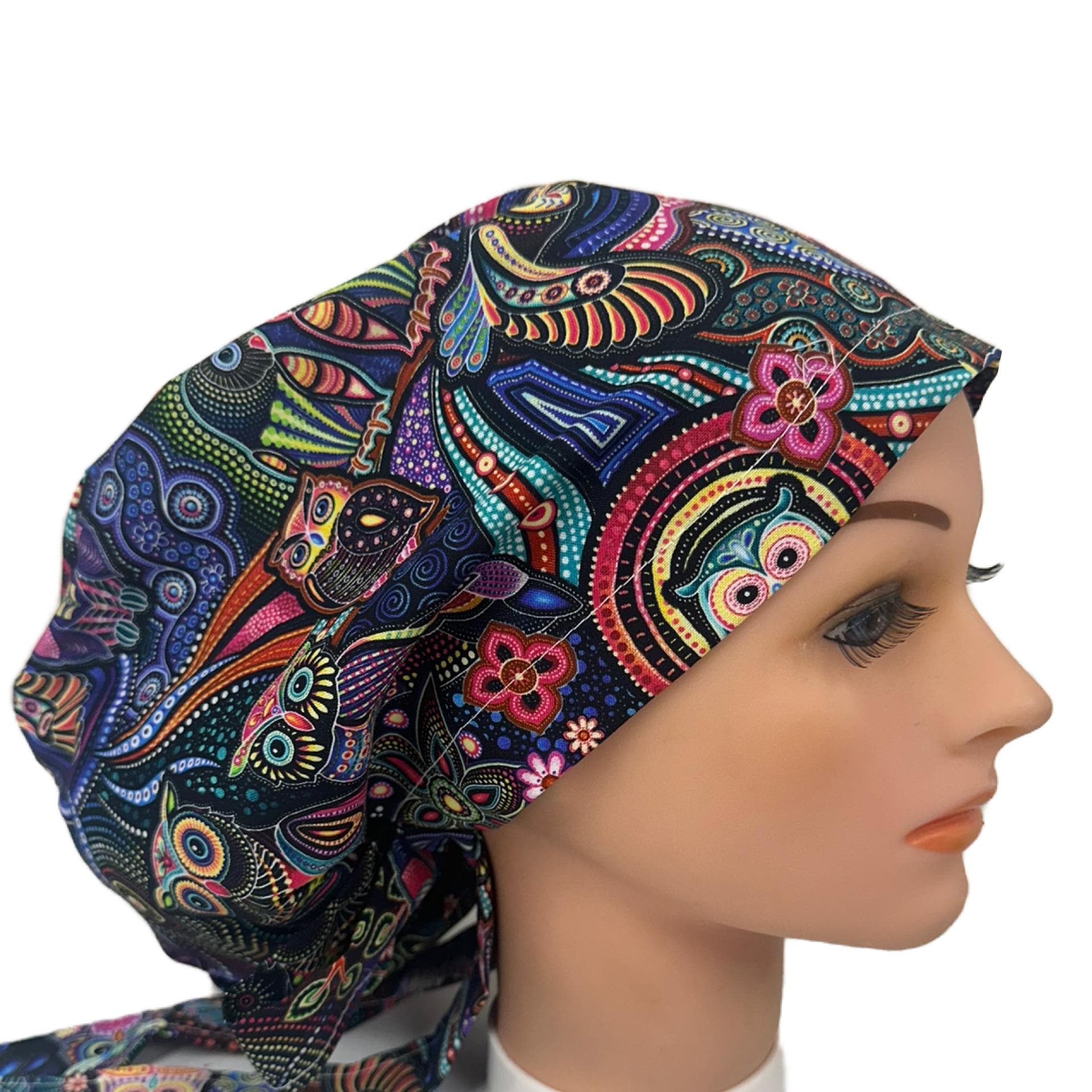 Owls Surgical Scrub Cap: Rich Colors Medical Hat