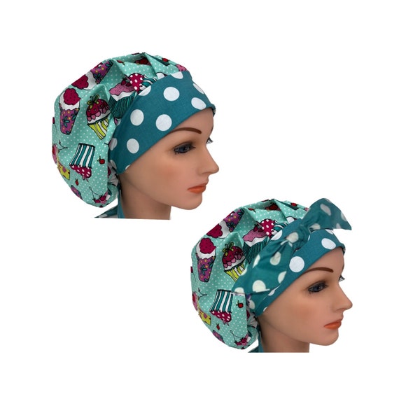 Cupcakes Scrub Hat Surgical Medical Cap 