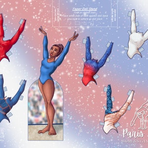 Paris 2024 USA Womens Gymnastics Paper Doll - Digital Download