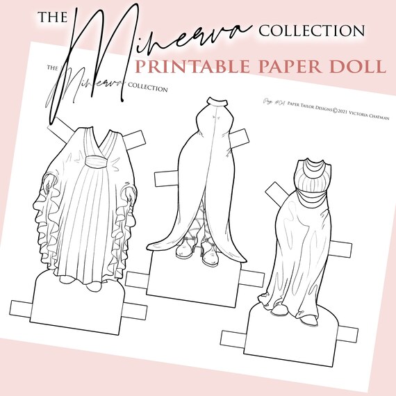 Paper Doll Clothes Printable Coloring Page With Outfits - Etsy