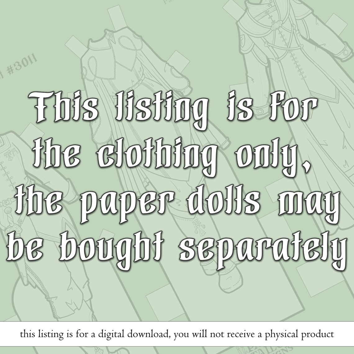 Fantasy Paper Doll Clothes Printable Coloring Page With Outfits Digital ...