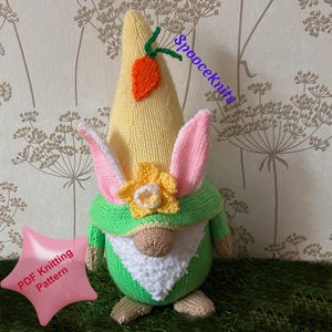 PDF Knitting Pattern - Easter Bunny Gnome - 34 cm High