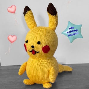 Pikachu Knitting Pattern - PDF - Electric Mouse