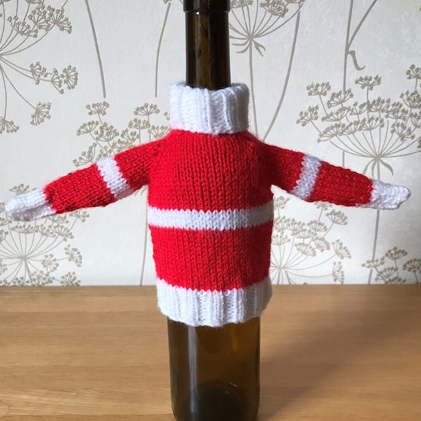 PDF Knitting Pattern - Christmas Sweaters- Ugly Sweater Bottle Covers