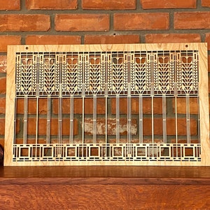 Frank Lloyd Wright Tree of Life Inspired Wall or Window Hanging, Horizontal Design, Art & Crafts Style, Mission Style, Craftsman Style