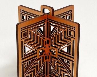 Frank Lloyd Wright Robie House Sconce Inspired 3D Ornament, Art & Crafts Style, Mission Style, Craftsman Style