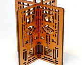 Mackintosh Glasgow Rose Ornament: Arts & Crafts Style Wood Decor