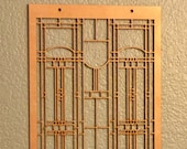 Prairie School Style Wood Wall Hanging: Mission Style Decor