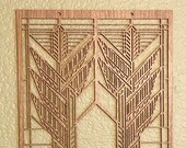 Frank Lloyd Wright Sumac Trees Wood Wall Hanging - Mission Style