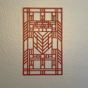 Large Prairie Style Wheat Harvest Wall or Window Hanging, Art & Crafts Style, Mission Style, Craftsman Style, Frank Lloyd Wright inspired