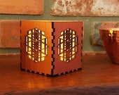 Frank Lloyd Wright Inspired Tumbling Block Votive Candle Lamp