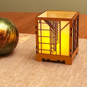 Gatsby Inspired Art Deco Votive Candle Lamp - Art & Crafts, Mission, Craftsman, Architecture, Chicago Group, Frank Lloyd Wright, Roaring 20s