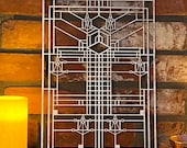 Frank Lloyd Wright Bradley House Inspired Wood Wall Hanging - Mission Style
