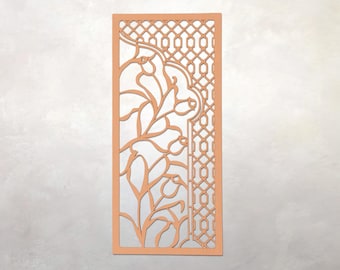 Panel arquitectónico arabesco / Derecha / Marrakech / Marruecos / Muqarnas / Amazigh / Musulmán / Decoración de pared / 45,7 x 23,8 x 3,1 cm