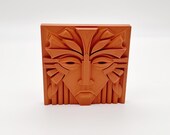 Prairie Style Desktop Sculpture | Green Man | Frank Lloyd Wright Inspired
