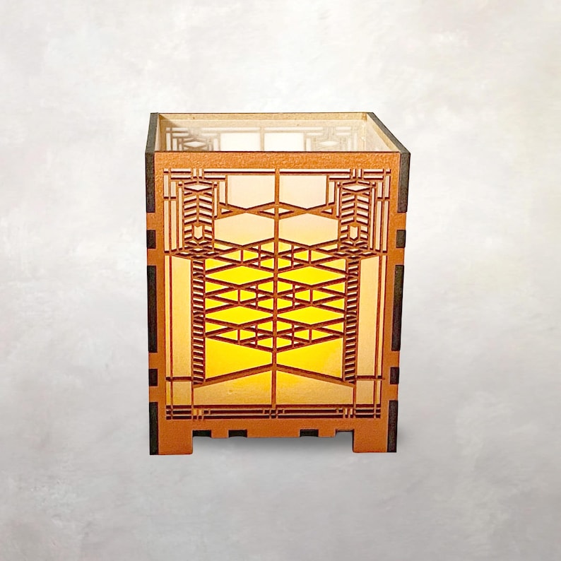 Arts & Crafts Architectural Candle Lamp | Robie House | Frank Lloyd Wright | Votive Holder | Tea Light image 1