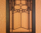 Frank Lloyd Wright Robie House Panel: Arts & Crafts Style Wood Wall Hanging