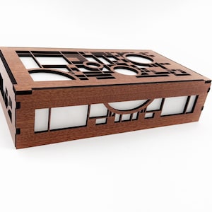 Arts & Crafts Doorbell Chime Cover | Coonley Playhouse | Frank Lloyd Wright | Architectural Design | Entryway | 9" x 5" x 2.25" afbeelding 3