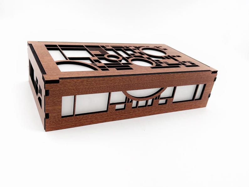 Arts & Crafts Doorbell Chime Cover | Coonley Playhouse | Frank Lloyd Wright | Architectural Design | Entryway | 9" x 5" x 2.25" afbeelding 3