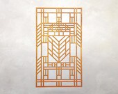 Prairie Style Wood Wall Hanging: Frank Lloyd Wright Inspired Art