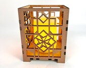 Walser House Votive Holder: Frank Lloyd Wright Inspired, Geometric Wood Candle Holder
