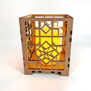 Walser House Votive Holder, Frank Lloyd Wright, Art & Crafts Style, Mission Style, Craftsman Style, Handmade Gift