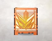Prairie School Architecture Candle Lamp | Dana Thomas House | Sumac Trees | Candle Holder | Frank Lloyd Wright | Votive Holder | Tea Light
