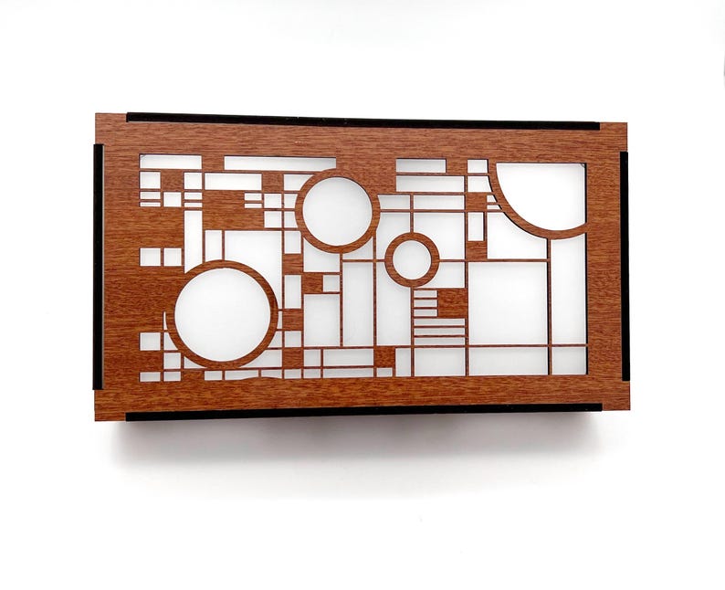 Arts & Crafts Doorbell Chime Cover | Coonley Playhouse | Frank Lloyd Wright | Architectural Design | Entryway | 9" x 5" x 2.25" afbeelding 2