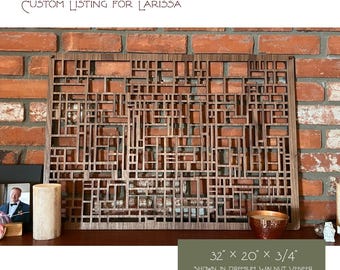 Custom | Arts & Crafts Architectural Air Intake Screen | Ernest Batchelder | Mission Style | Functional Wall Decor | 31.25 x 16.125" × .125"
