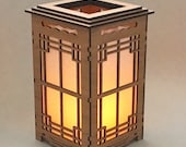 Mission Style Candle Lantern: Arts & Crafts Desk Lamp