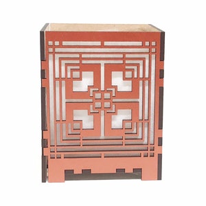 Frank Lloyd Wright Inspired Votive Candle Lamp: Arts & Crafts Decor