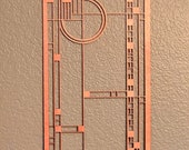 Coonley Playhouse Inspired Wood Wall Hanging: Frank Lloyd Wright, Mission Style