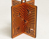 Shoji Inspired Hummingbird Breeze 3D Ornament, Japanese screen pattern