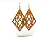 Floral Brass Earrings: Louis Sullivan Architecture Inspired