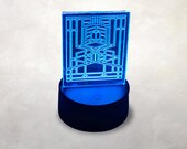 Prairie School Architectural LED Acrylic Lamp | Robie House | Frank Lloyd Wright | Votive Holder | Tea Light
