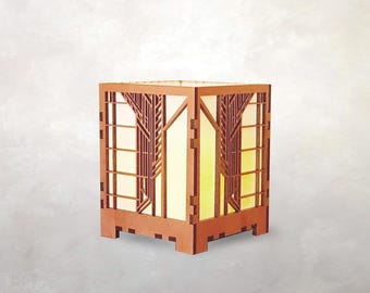 Lámpara de vela arquitectónica Art Déco / Años 20 / Inspirada en Gatsby / Frank Lloyd Wright / Casa de Dana Thomas / Portavotivas / Vela de té