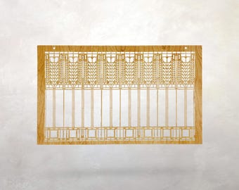 Árbol de la Vida de madera para colgar en la pared, estilo Prairie School / Frank Lloyd Wright / Estilo Arts & Crafts