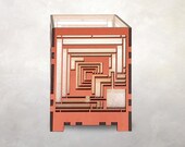 Mayan Revival Candle Lamp | Charles Ennis House | Frank Lloyd Wright | Votive Holder | Tea Light