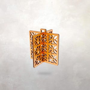 Mid-Century Modern Breeze Block Inspired 3D Ornament, Retro, Architectural, Geometric, La Costa pattern imagem 1