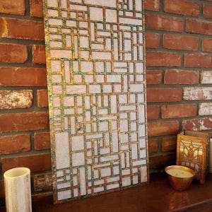 Arts & Crafts Kitchen Cabinet Door Insert | Ernest Batchelder | Mission Style | Functional Wall Decor | 14" × 27.25" × .125" afbeelding 4