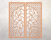 Arabesque Architectural Panel | SET | Marrakech | Morocco | Muqarnas | Amazigh | Wall Decor | Paired Panels | 18” x 9” x .125"