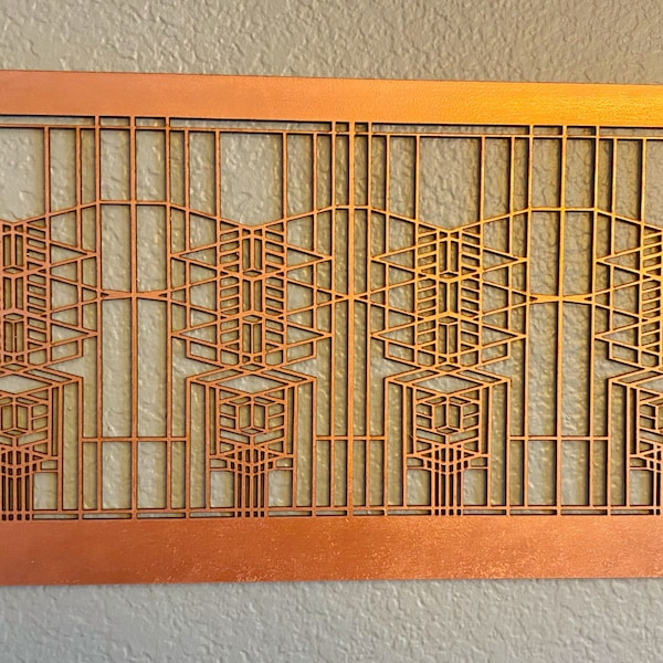 Frank Lloyd Wright Robie House Inspired Wall Hanging: Art & Crafts Decor