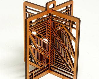 Frank Lloyd Wright Dana-Thomas House Sumac Trees Inspired 3D Ornament, Art & Crafts Style, Mission Style, Craftsman Style