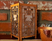 Lotus Candle Lamp: Art Craftsman Style, Greene & Greene Inspired