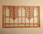 Frank Lloyd Wright Inspired Wood Wall Hanging: Arts & Crafts Decor