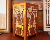 Mission Style Candle Lantern: Arts & Crafts Decor, Frank Lloyd Wright Inspired